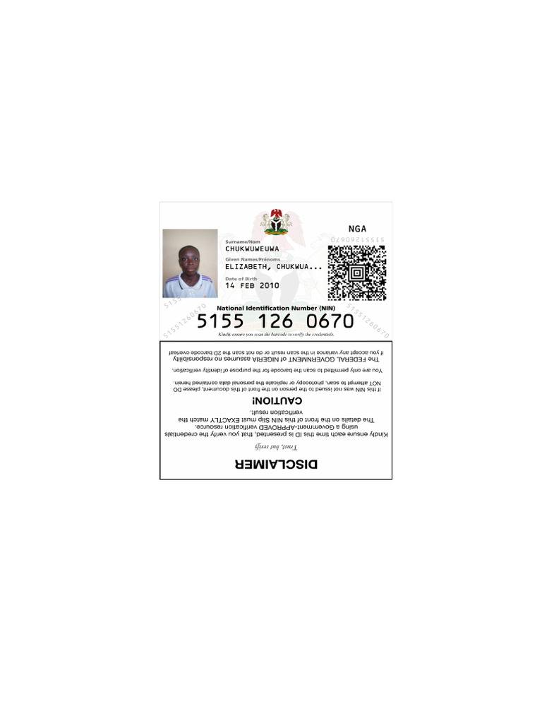 Improved NIN Slip Instructions | PDF