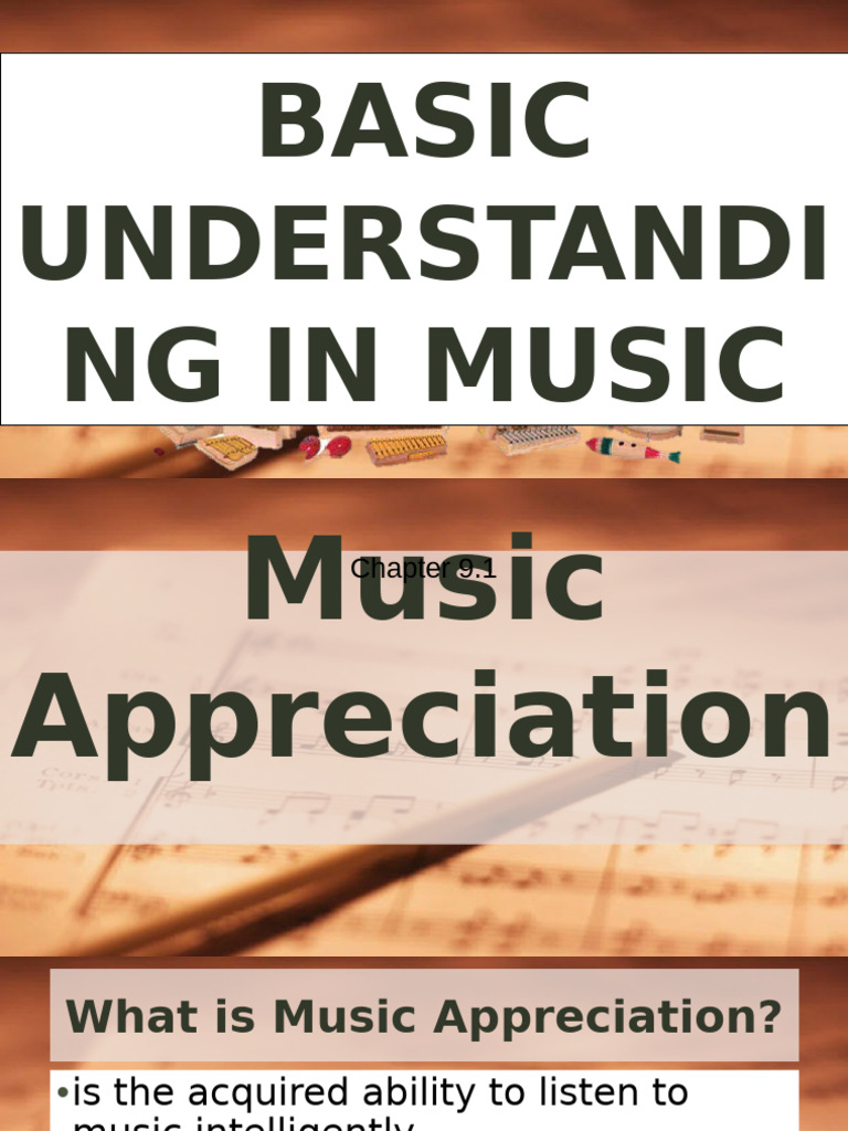 Understanding Music Appreciation Basics | PDF | Clef | Performing Arts
