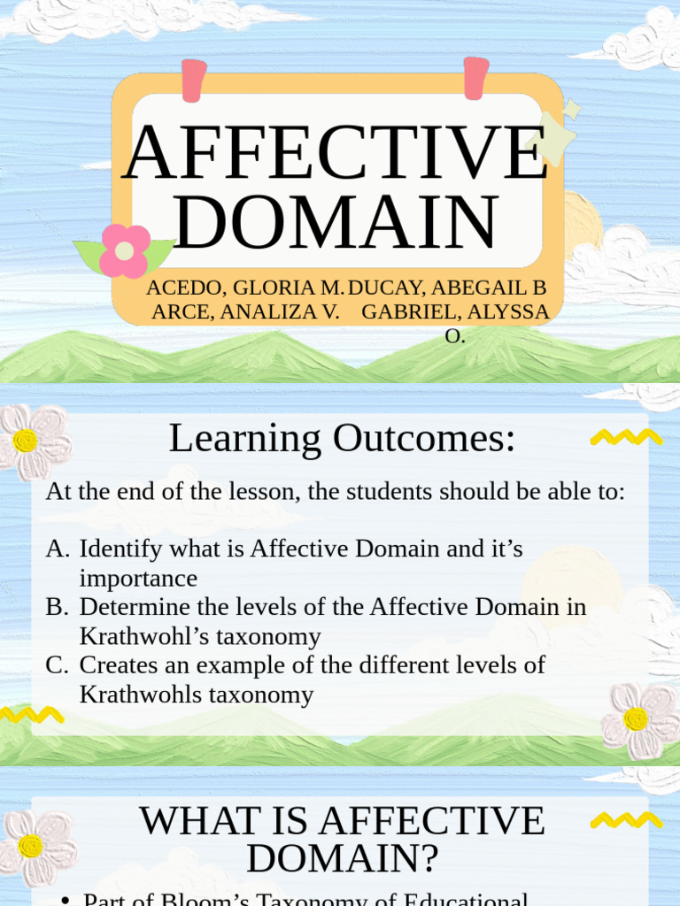 Affective Domain-1 094720 | PDF | Affect (Psychology) | Learning