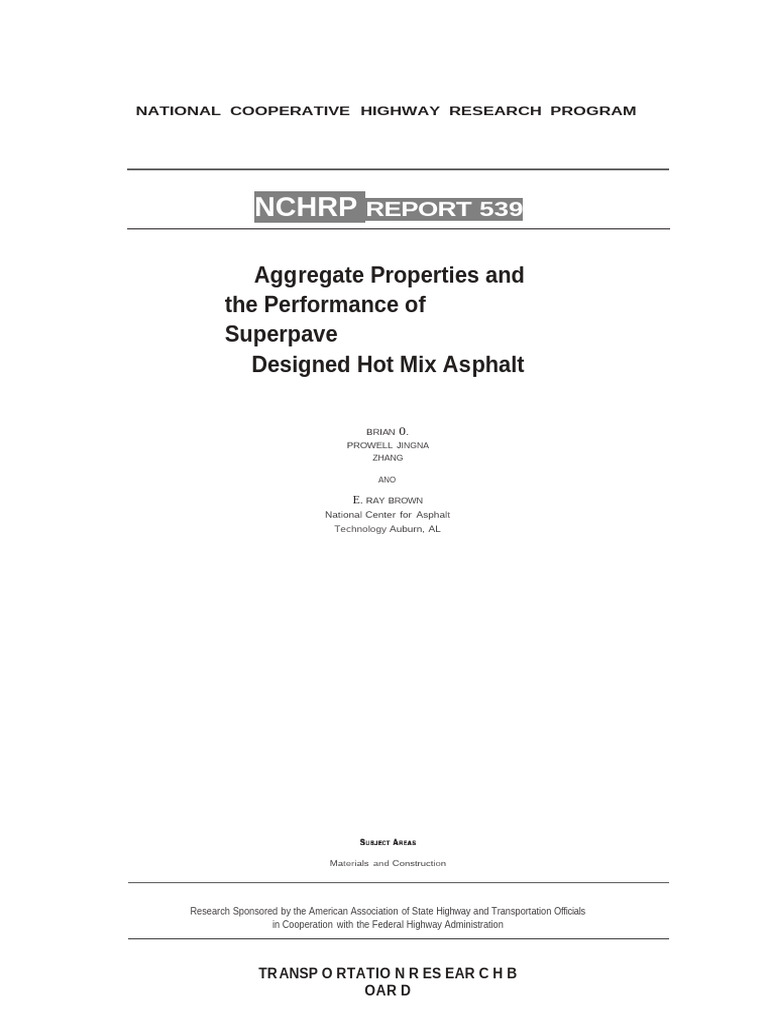 Superpave Hot Mix Asphalt Performance | PDF