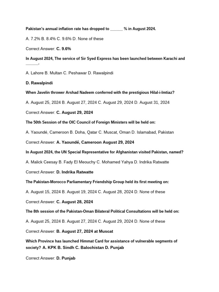 Mcqs planet pak mcqs 1 august pdf pakistan inter services