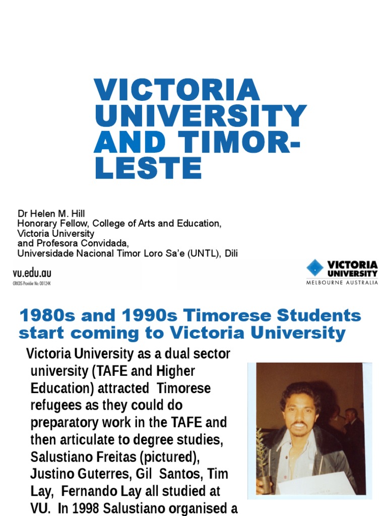 Victoria University and Timor-Leste Collaboration | PDF | East Timor ...