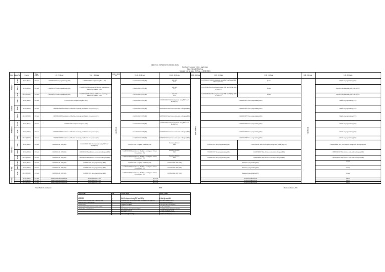 Time Table | PDF | Information Technology | Learning