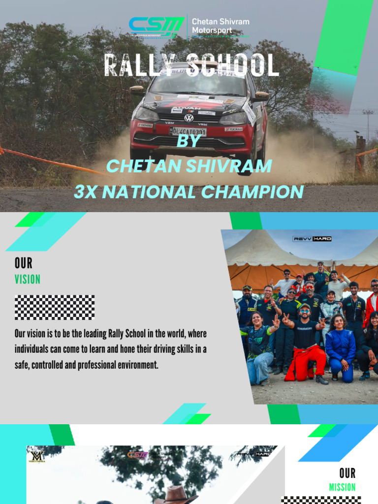 Chetan Shivram Rally School Overview | PDF | Vehicles | Motorsport