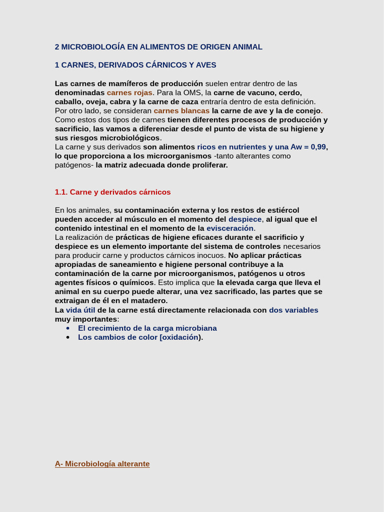 Microbiología de Carnes y Pescados | PDF | Carne | Alimentos