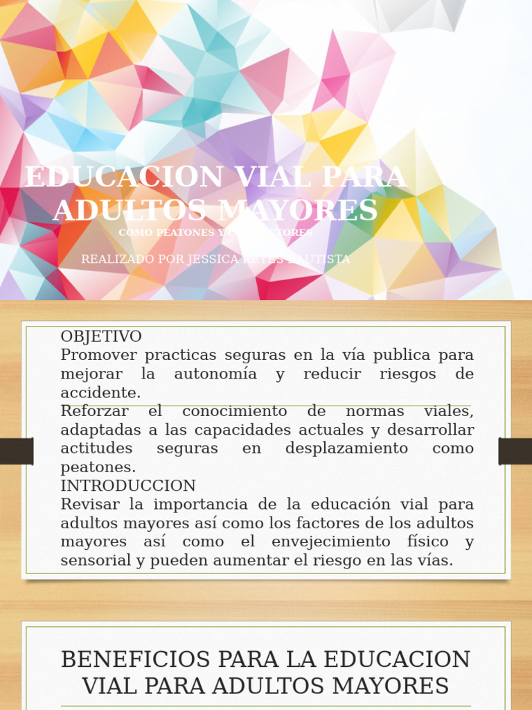 Proyecto de Adultos Mayores | PDF | Peatonal | Vejez