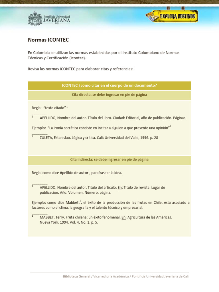 Normas ICONTEC | PDF