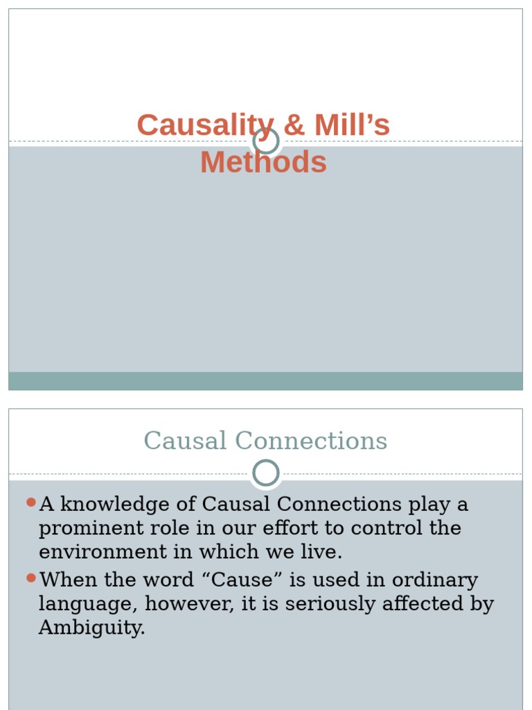 Understanding Mill's Causal Methods | PDF | Causality | Salad