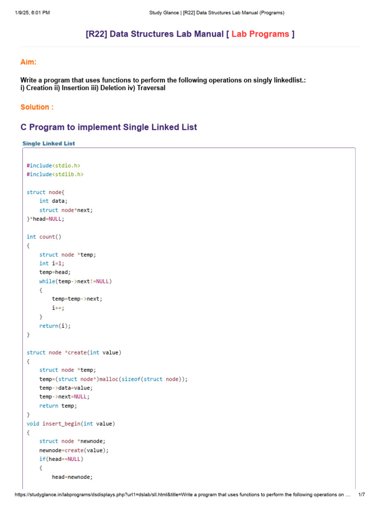 Data Structruer Lab Manual | PDF | Queue (Abstract Data Type ...