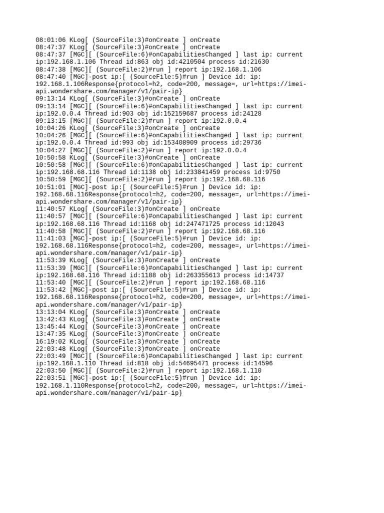 IP Address Reporting Log | PDF