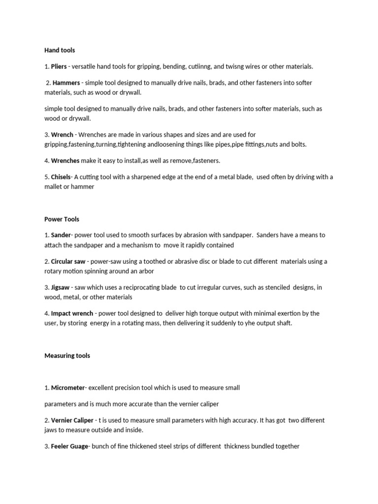 Hand Tools-WPS Office | PDF