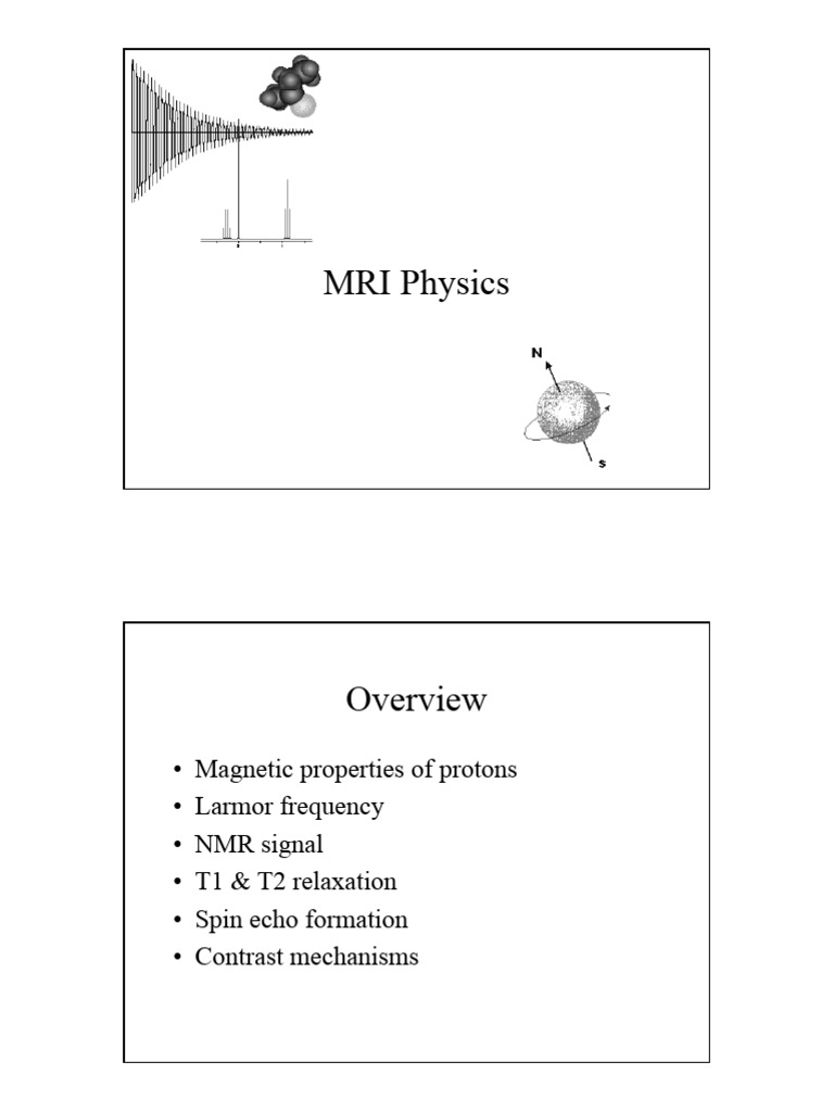 MRI Physics: Key Concepts Explained | PDF | Magnetic Resonance Imaging ...