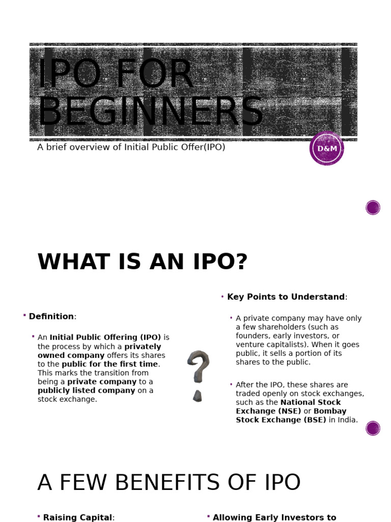 IPO For Beginners-Relcken | PDF | Initial Public Offering | Stocks