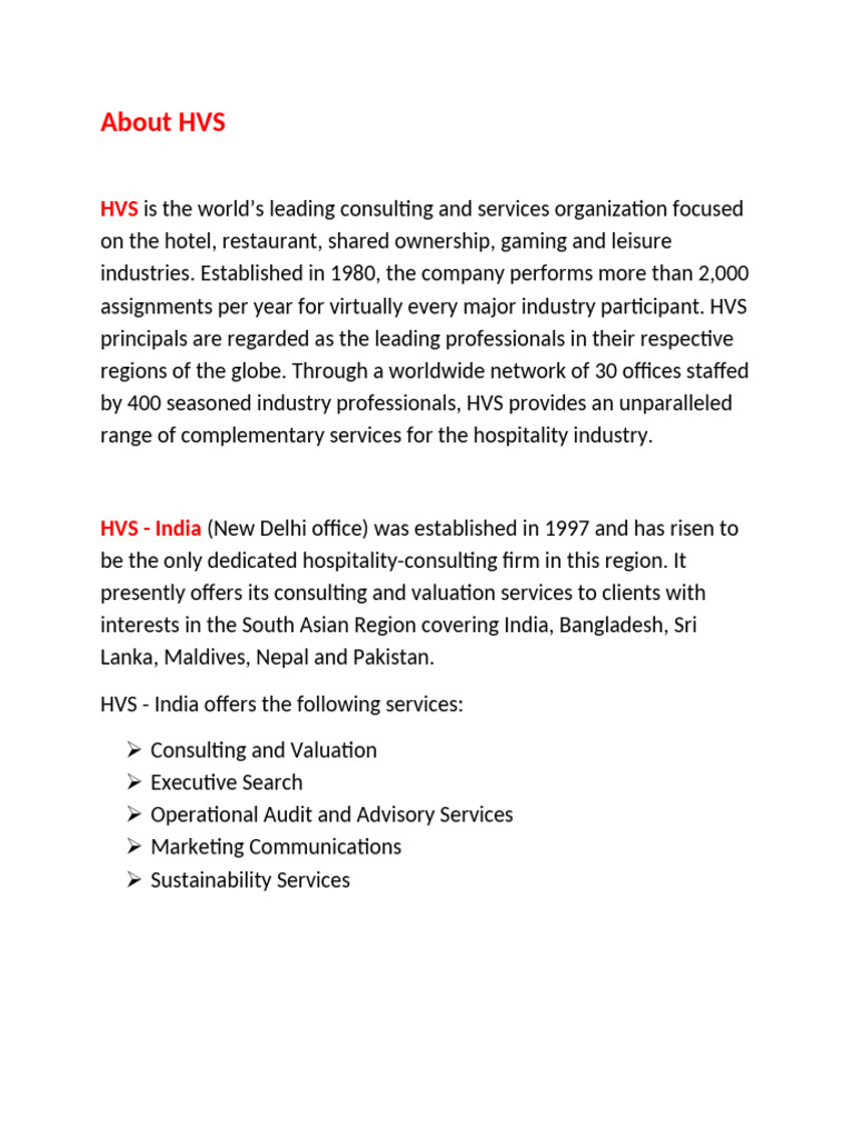 Hospitality Consulting Experts | PDF