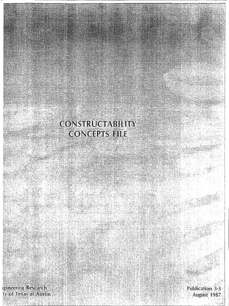 Constructability Concepts Overview | PDF | Experience | Constructor ...