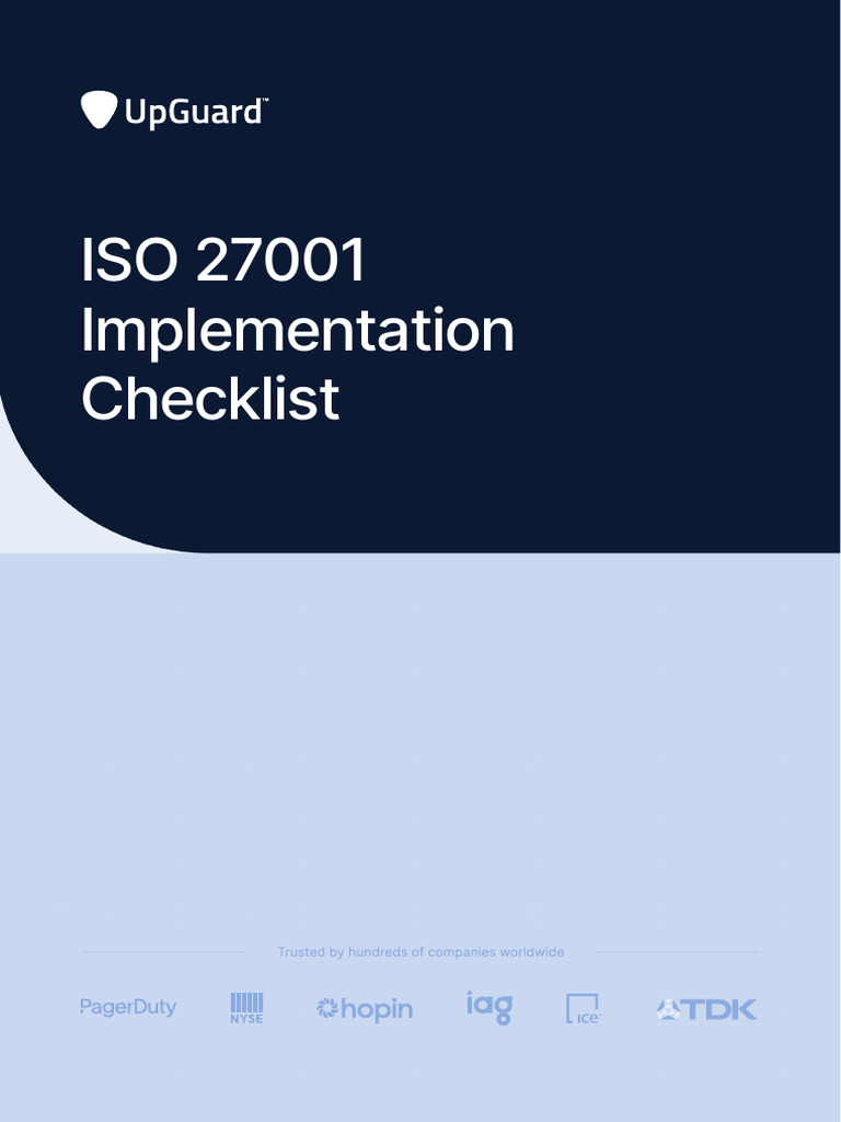 ISO 27001 Implementation Checklist Guide | PDF | Information Security ...