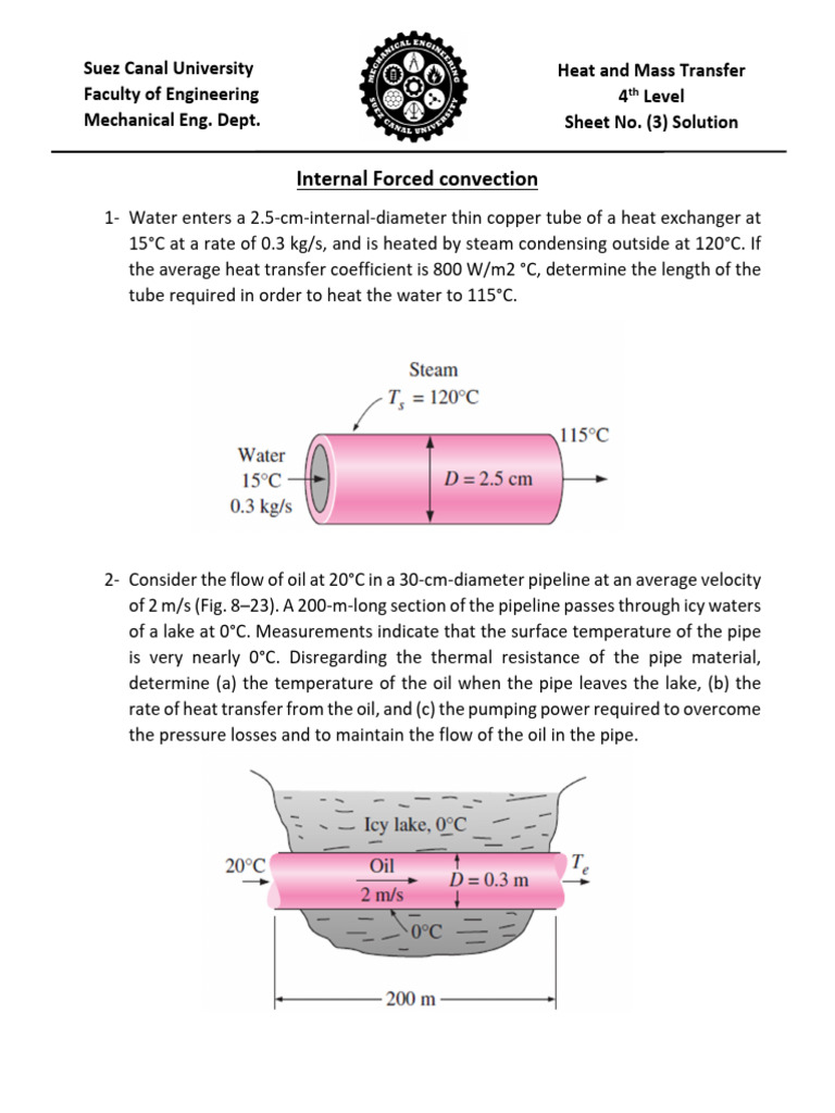 Internal Forced Convection Analysis | PDF | Heat Transfer | Heat