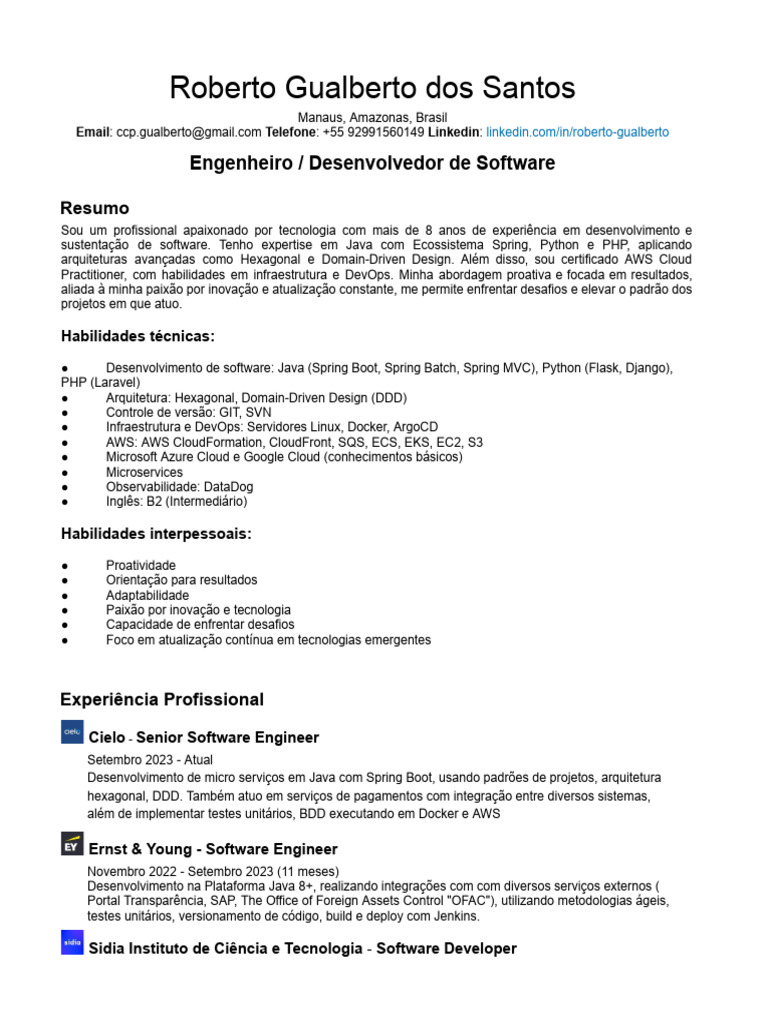 Engenheiro de Software com Expertise em Java | PDF | Informática ...