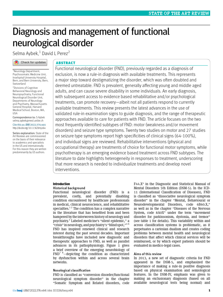 BMJ O64 Full | PDF | Neurology | Anatomical Terms Of Motion