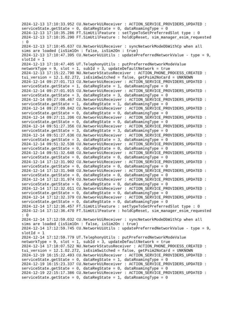 Network State Updates Log 2024 | PDF