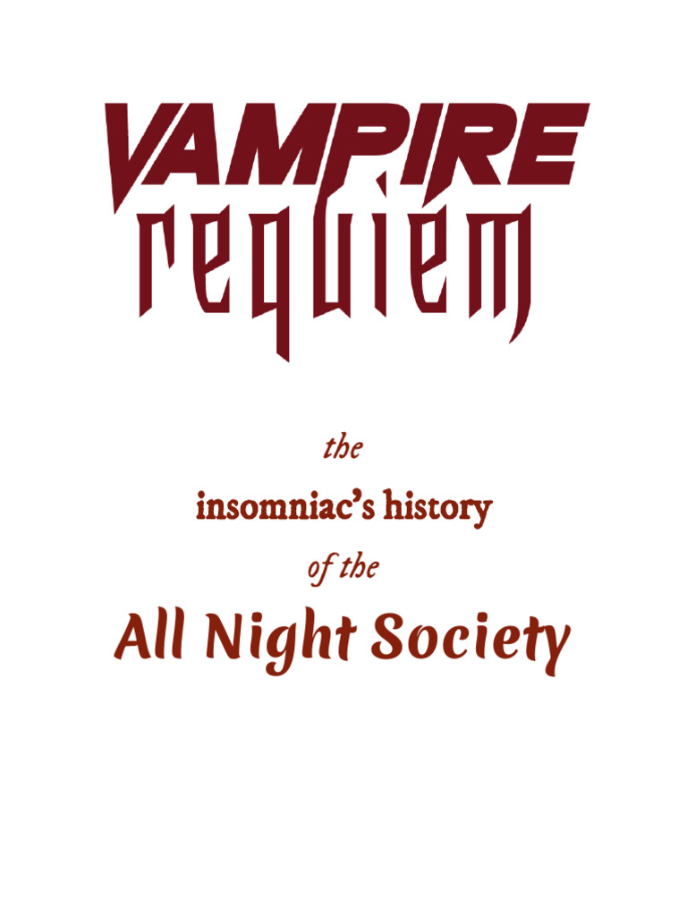 Vampire The Requiem Insomniac S History Pdf Carmilla