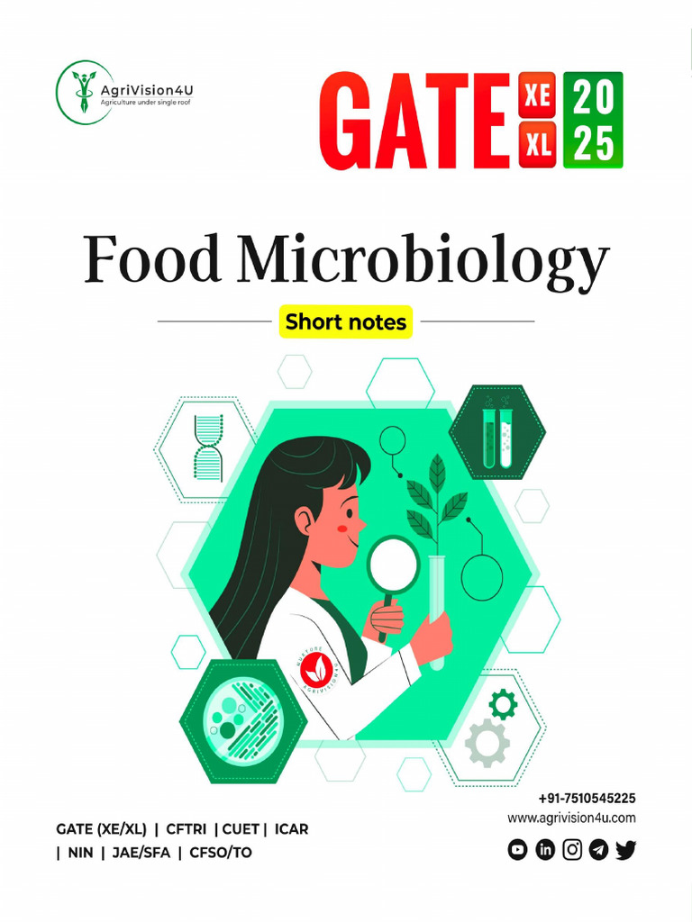 Food Microbiology 111111 Short Notes | PDF | Milk | Pseudomonas