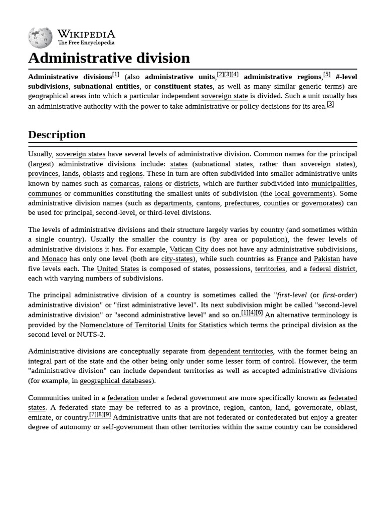 Administrative_division | PDF | Administrative Division | Government
