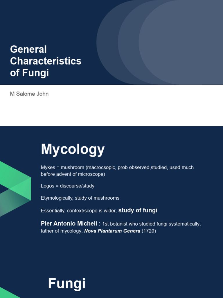 General Characteristics of Fungi | PDF | Fungus | Yeast