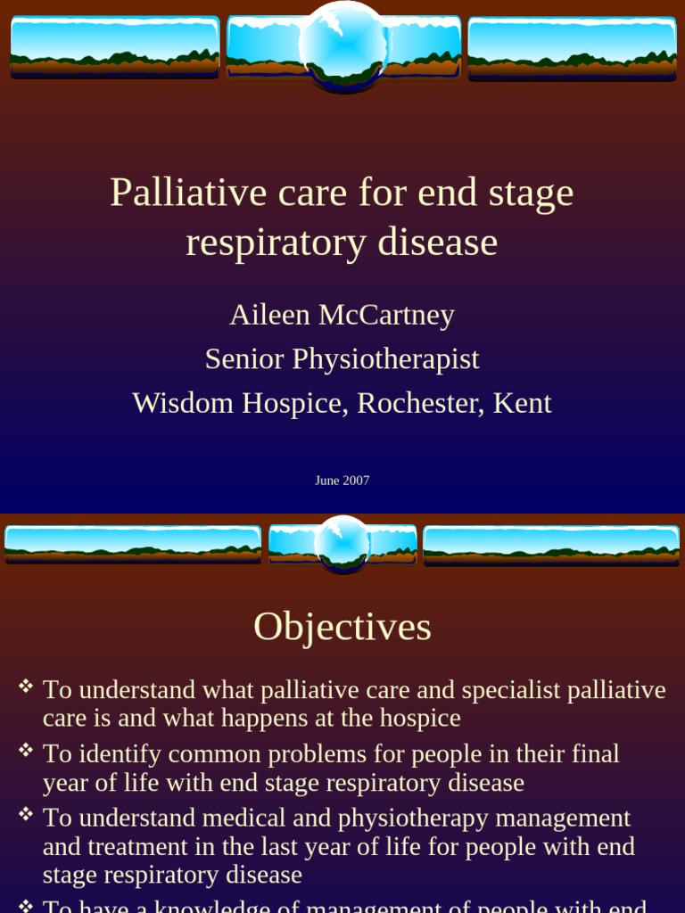 Palliative Care For End Stage Respiratory Disease | PDF | Palliative ...