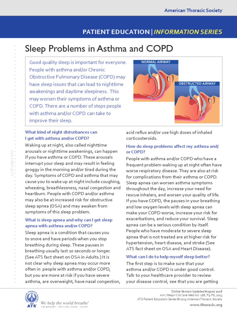 Sleep Problems Asthma Copd | PDF | Asthma | Chronic Obstructive ...