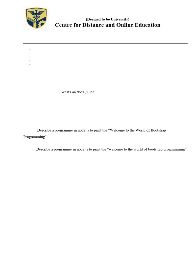 Bootstrap Programming Assignment Guide | PDF