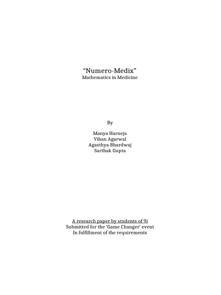 Math's Role in Modern Medicine | PDF | Mathematics | Surgery