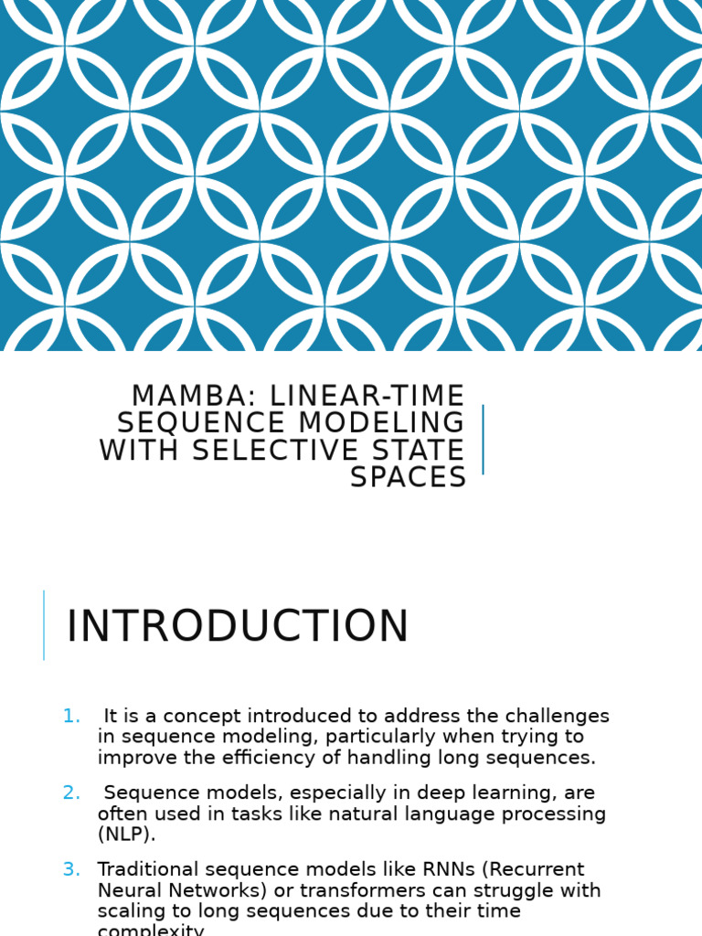 Mamba: Efficient Linear-Time Sequence Modeling | PDF | Time Complexity ...