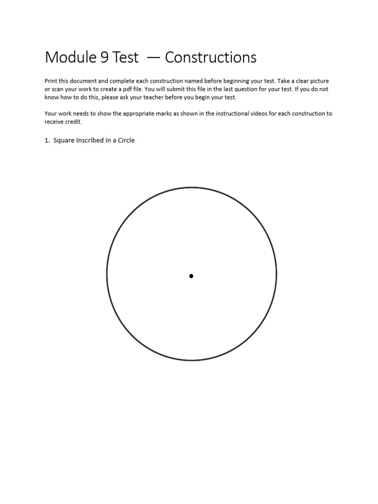 Geometry Constructions Test Guide | PDF