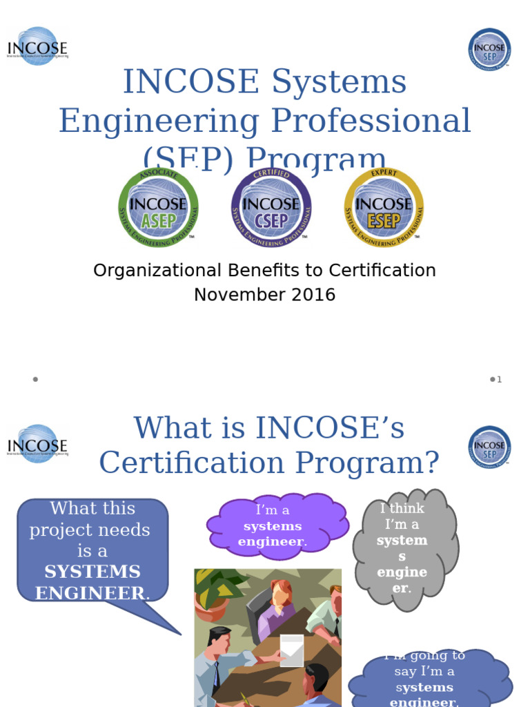 INCOSE SEP Certification Overview | PDF | Certification | Leadership