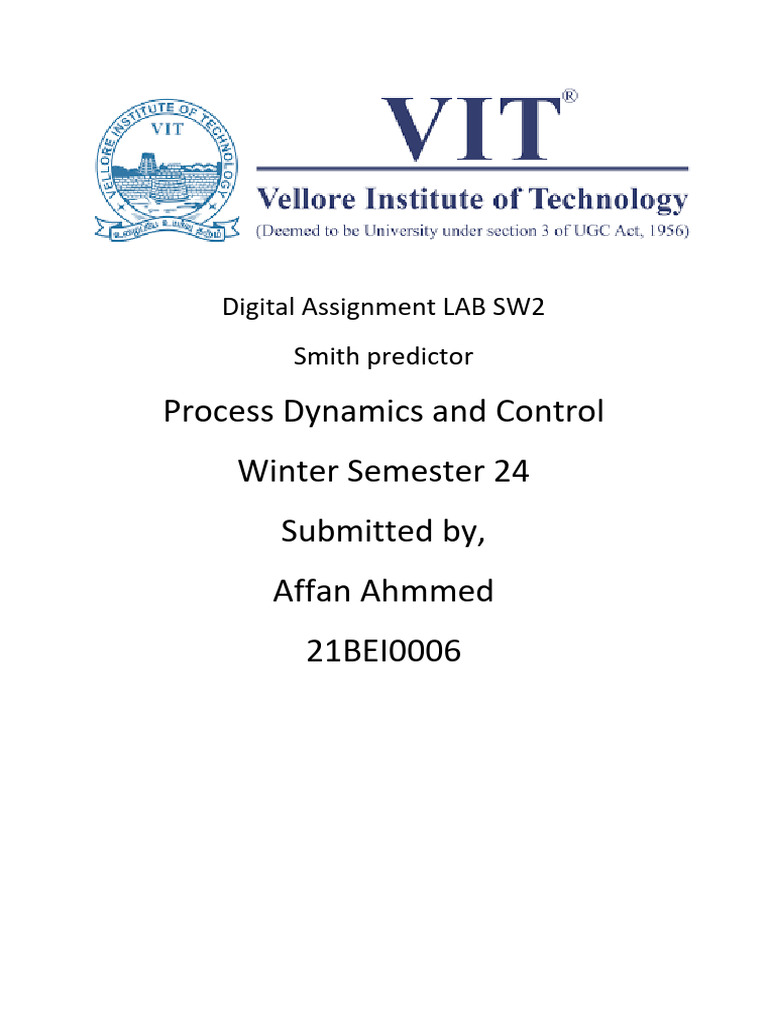 Smith Predictor for Dead Time Compensation | PDF