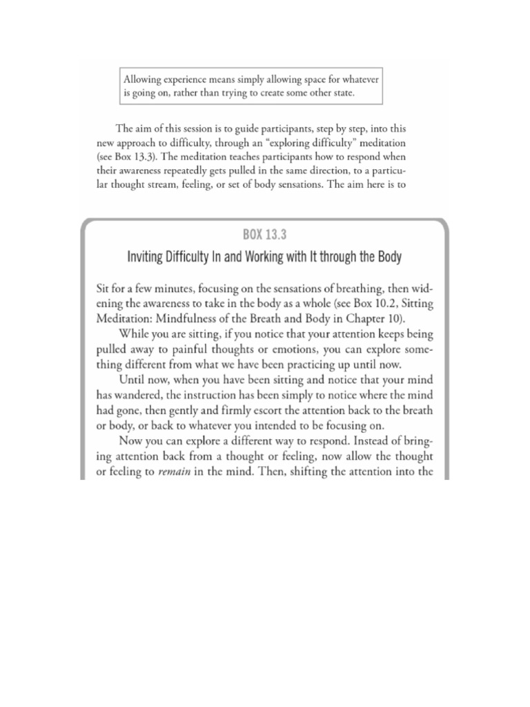MBCT 8 Sessions 5 | PDF