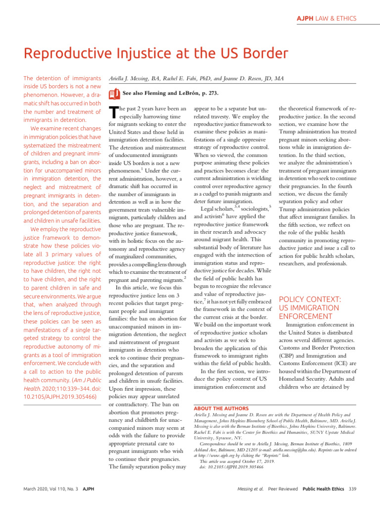 Reproductive Injustice in Immigration Detention Centerspdf | PDF ...