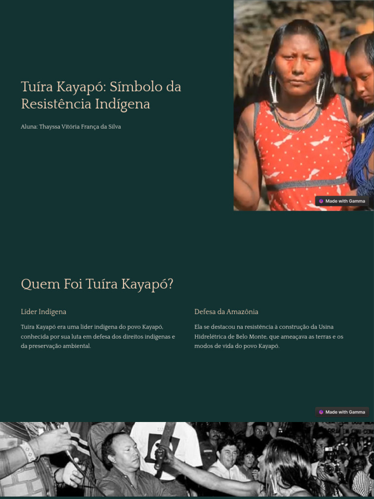Tuíra Kayapó: Símbolo de Resistência Indígena | PDF
