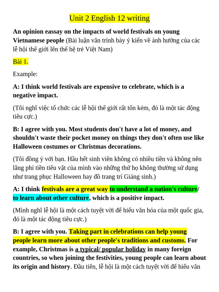 Unit 2 English 12 writing | PDF