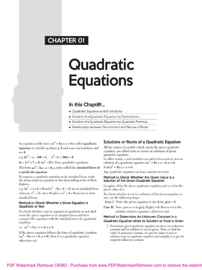 Quadratic Equations Guide | PDF | Quadratic Equation | Equations