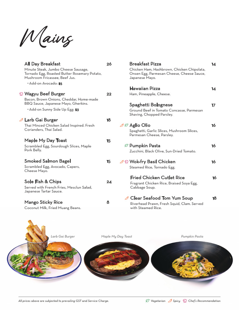 Memo Cafe Ala Carte Menu Oct2024 | PDF | Hamburgers | Salad