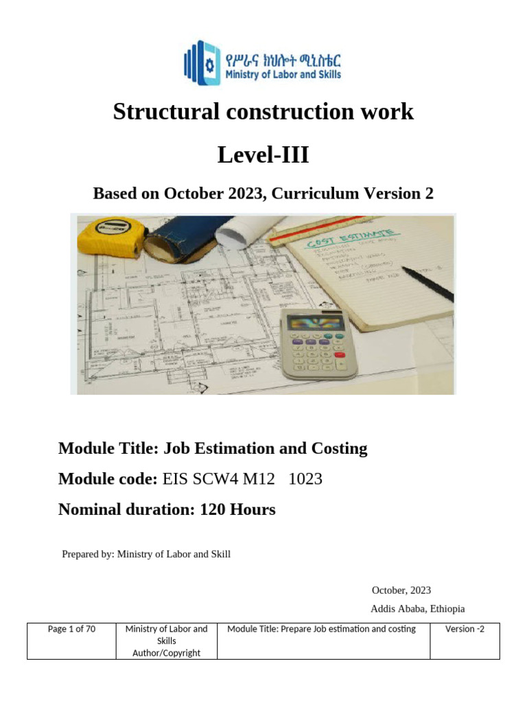 M03-Job Estimation and Costing (1) | PDF | Specification (Technical ...