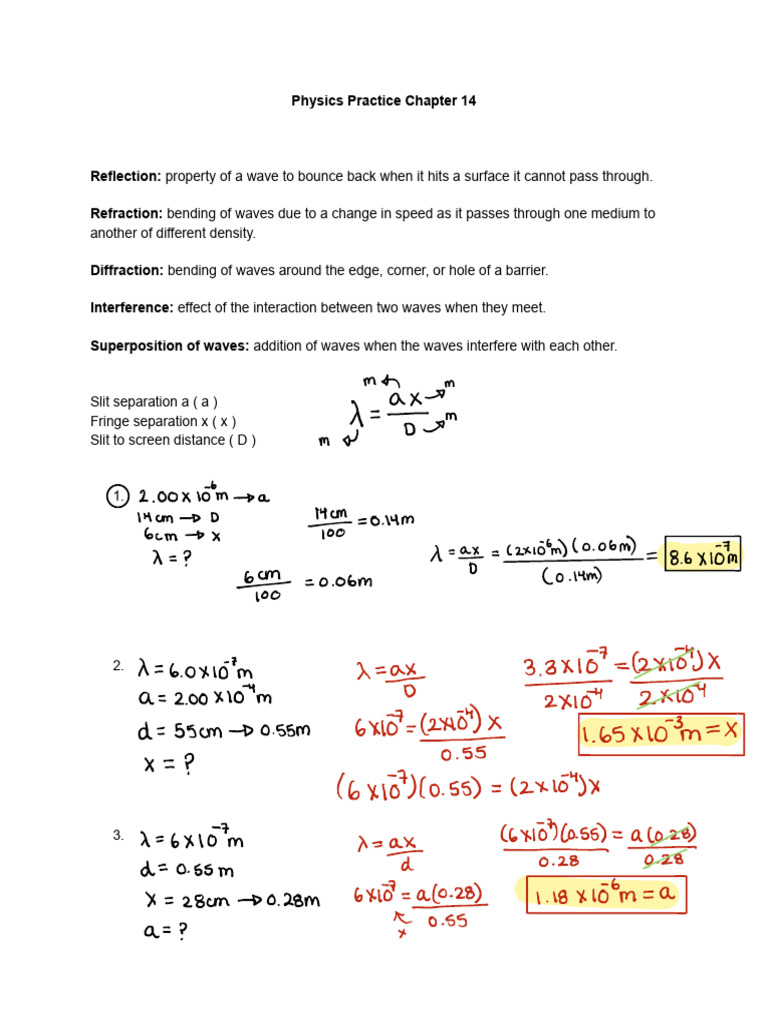 Wave Properties: Reflection, Refraction, Diffraction | PDF