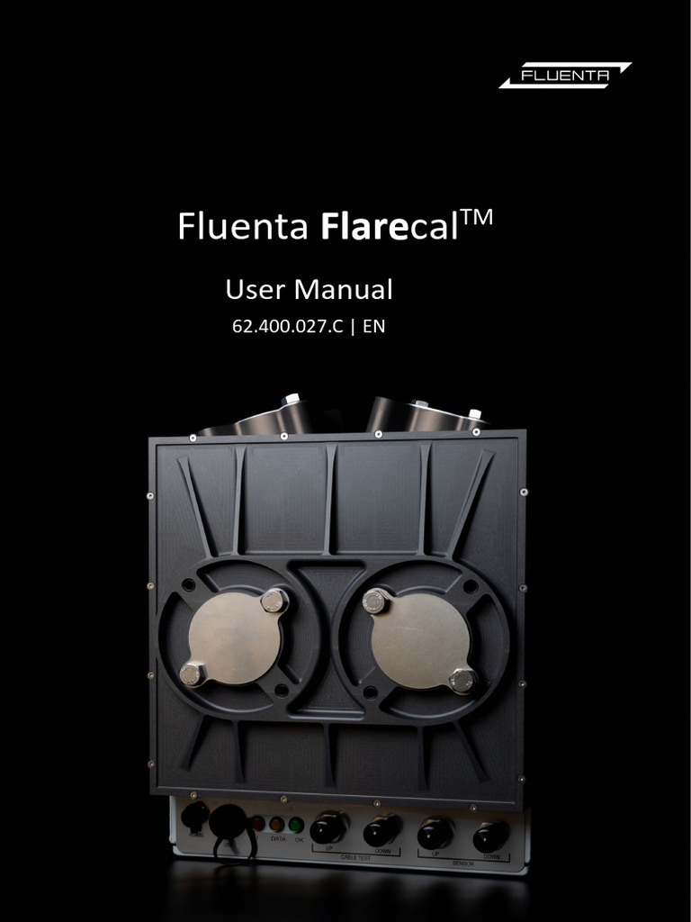 Fluenta FlareCal Calibration User Guide | PDF | Calibration | Button ...