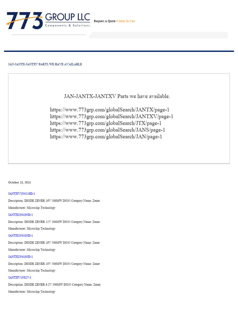 JAN-JANTX-JANTXV Parts We Have Available | PDF | Bipolar Junction ...