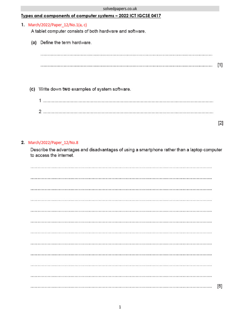 2022 types and components of computer systems igcse 0417 pdf