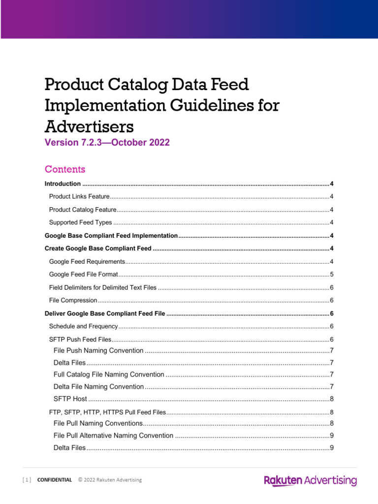 Rakuten Product Feed Guidelines | PDF | File Transfer Protocol ...