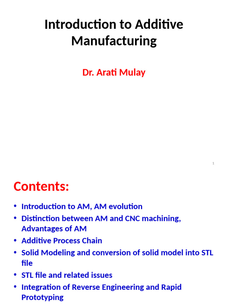 Additive Manufacturing Overview Guide | PDF | 3 D Printing