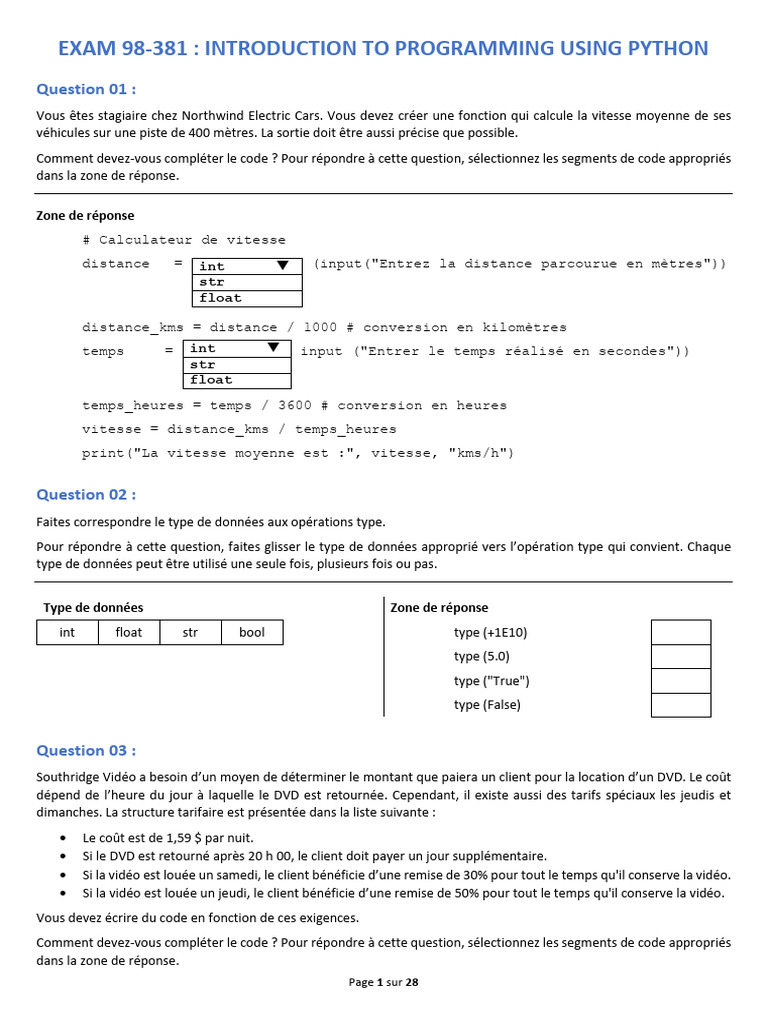 Introduction à la programmation Python | PDF | Écriture bicamérale ...